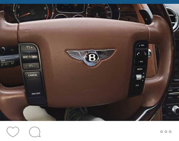 On a picture of a third car, the Savopoulos's Bentley, Wallace wrote 